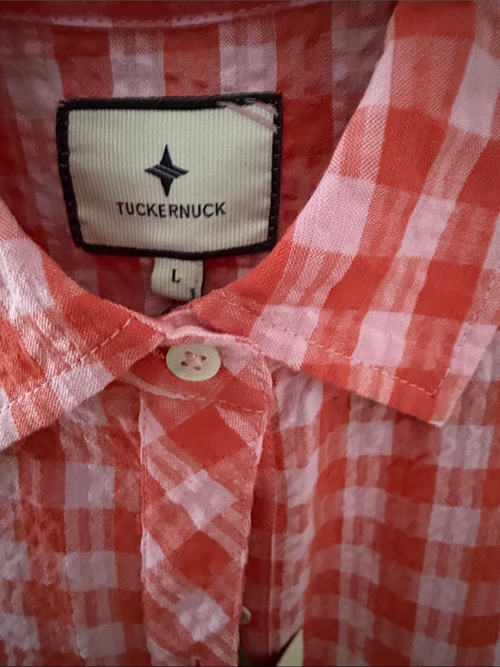 Tuckernuck Pink and White Gingham Short-Sleeve Shirt Dress - Picture 2 of 3
